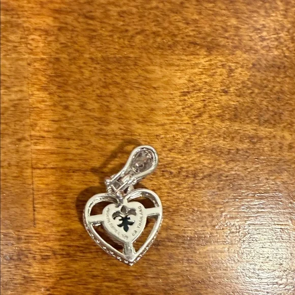 Judith Ripka Sterling Silver Pendant & Earring Heart Set - Picture 3 of 4